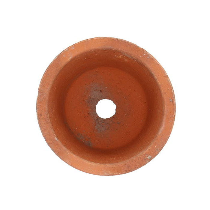 Aged Terracotta Round Flower Pot - Small