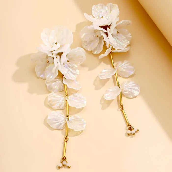 Wedding Jewelry - Bohemian Floral Bridal Earrings