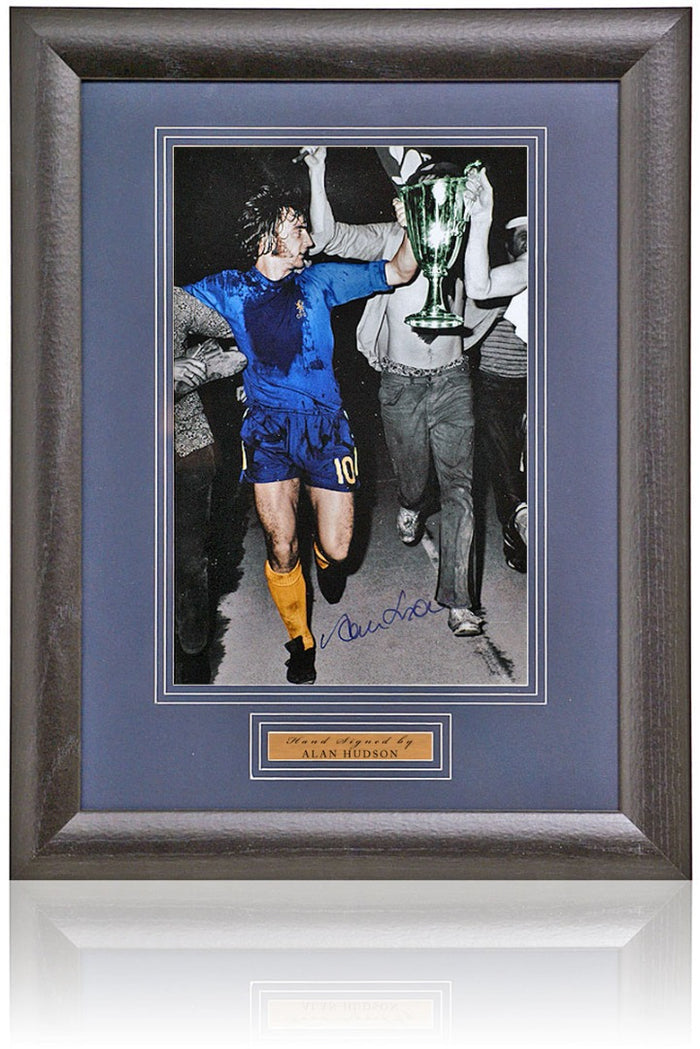 Alan HudsonHand Signed Chelsea Legend Photograph 15x19in Framed