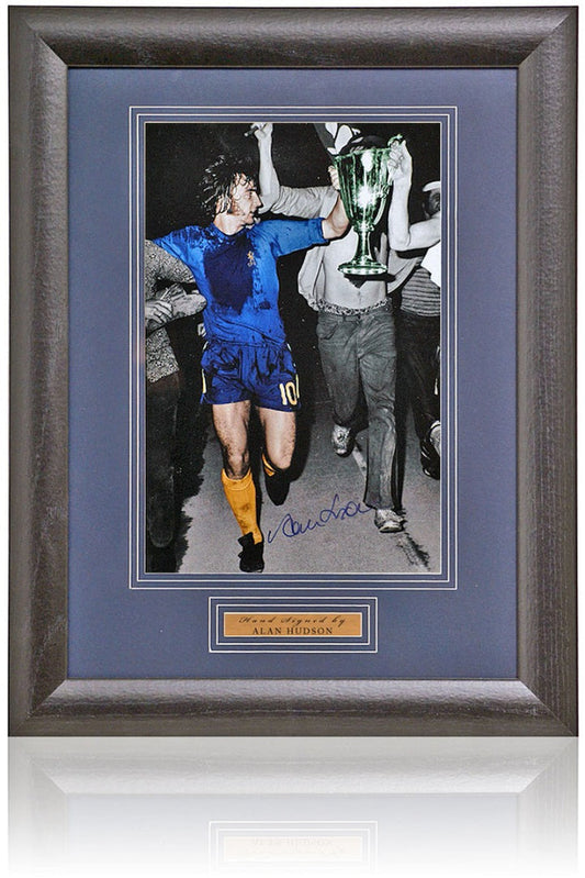 Alan HudsonHand Signed Chelsea Legend Photograph 15x19in Framed