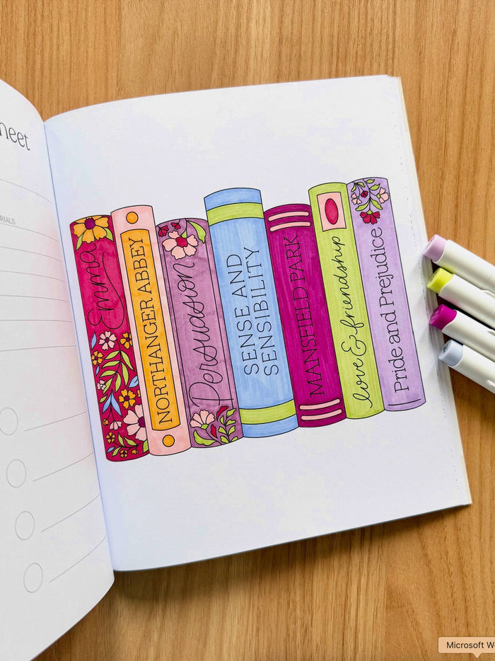 All Booked Up Coloring Book | Bookish & Reading