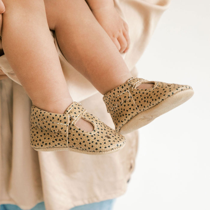 Almond Speckles Mary Jane Baby Shoe - Babies in Bloom