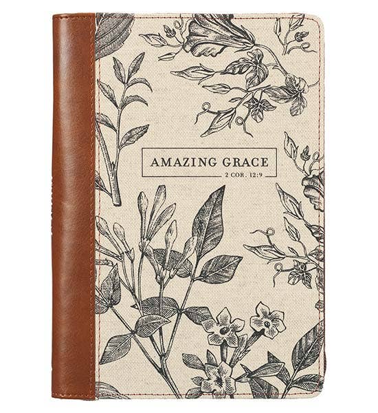Amazing Grace Natural Canvas Journal