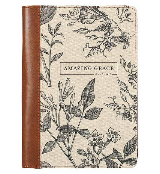 Amazing Grace Natural Canvas Journal