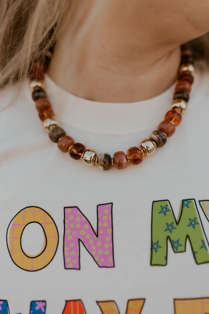 Amber Beaded Necklace