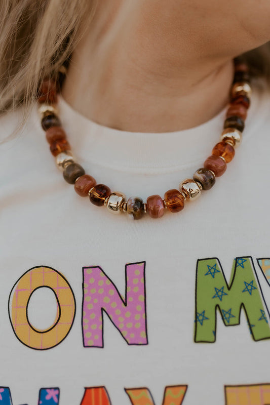 Amber Beaded Necklace
