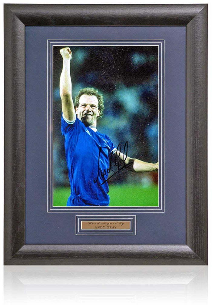 Andy Gray Hand Signed Everton 16x12'' Framed Photograph
