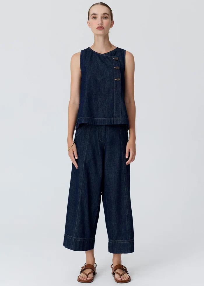 ANISE CROP PANT in Denim by Pol Clothing