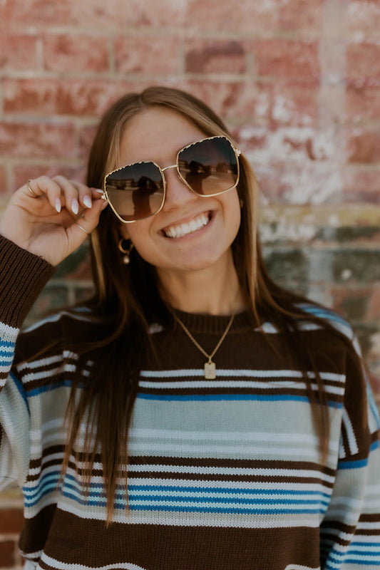 Aspen Oversized Sunglasses- Brown