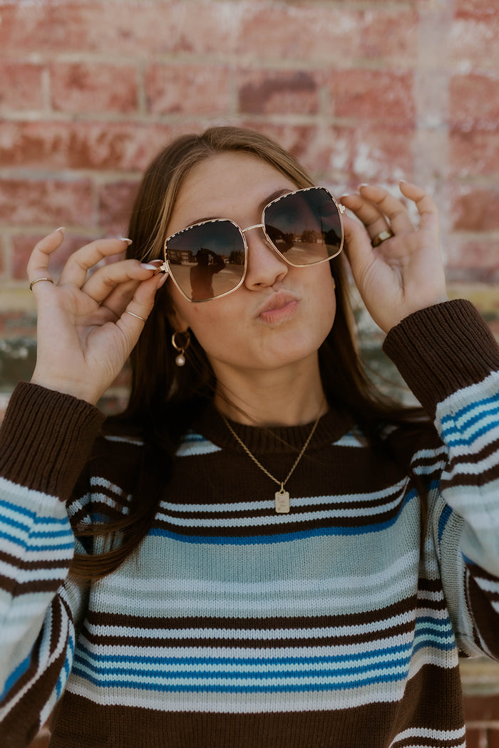 Aspen Oversized Sunglasses- Brown