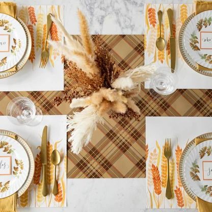 Autumn Plaid Runner - 20" x 25'