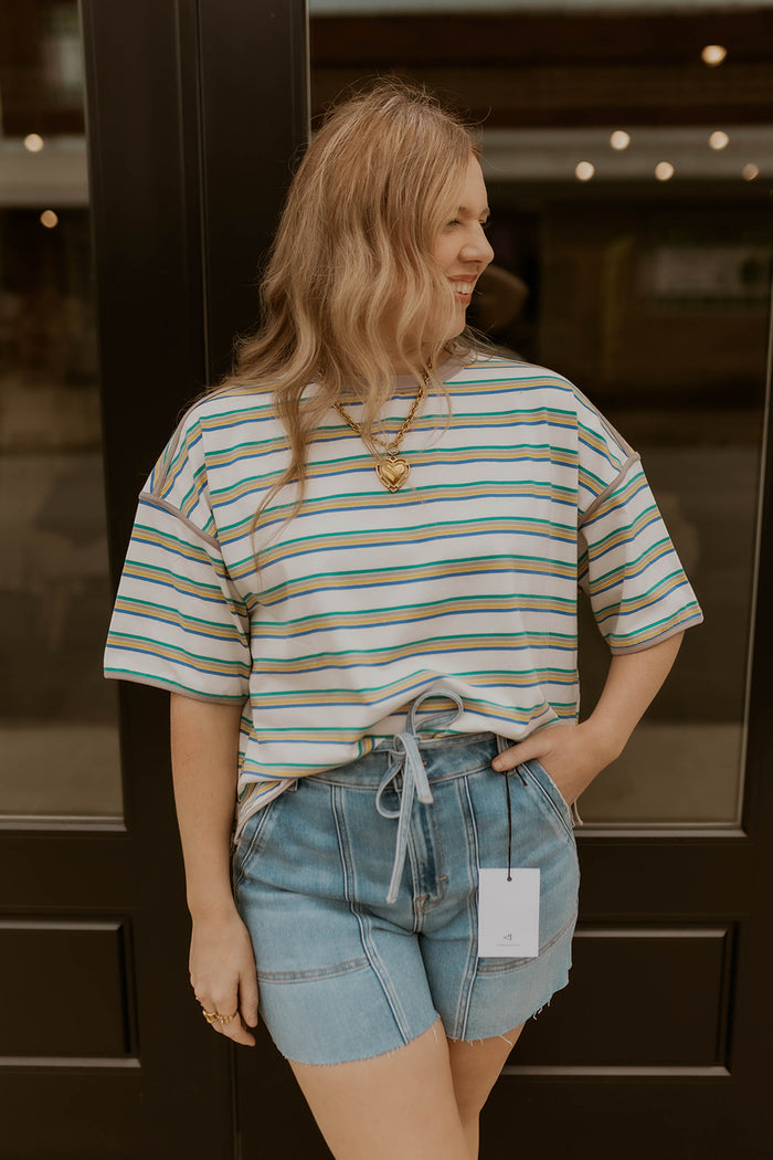 Ava Tie Waist Shorts- Hidden
