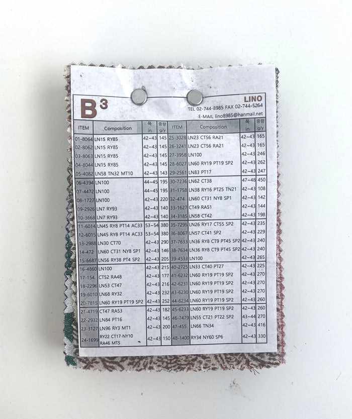 B3 Swatch Collection – Linen & Blended Fabrics in Prints, Checks & More