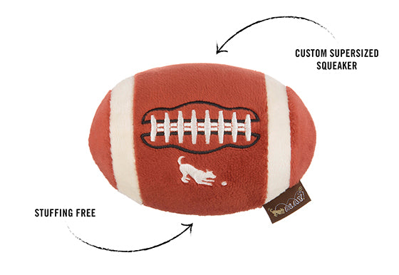 P.L.A.Y. Back To School Fido's Football Toy - feaures shown
