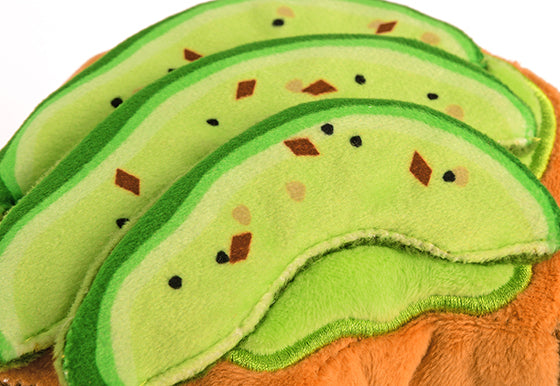 Barking Brunch Collection by P.L.A.Y. Avo-doggo Toast Toy close up
