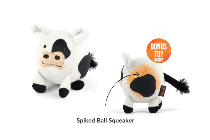P.L.A.Y. Barnyard Buddies Cole the Cow - bonus toy inside shown