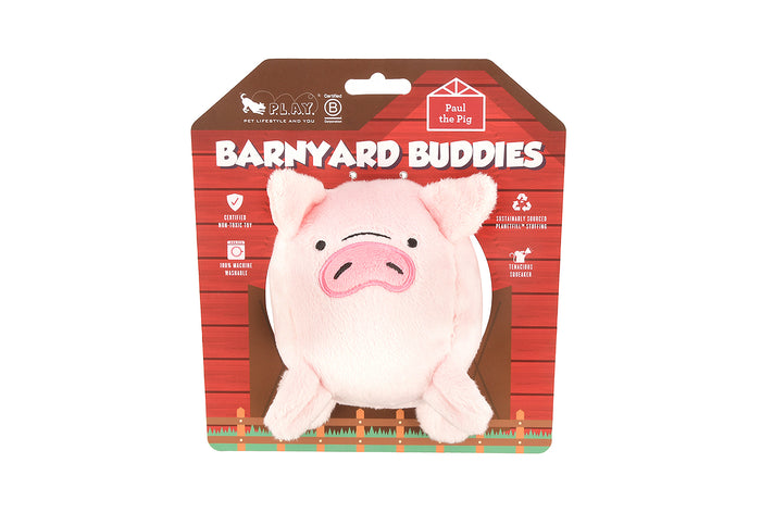 P.L.A.Y. Barnyard Buddies Paul the Pig - packaging shown with toy on barn-themed backer card