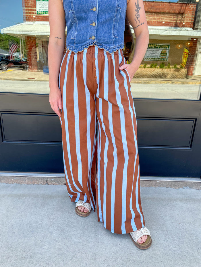 Bayside Striped Wide Leg Pants