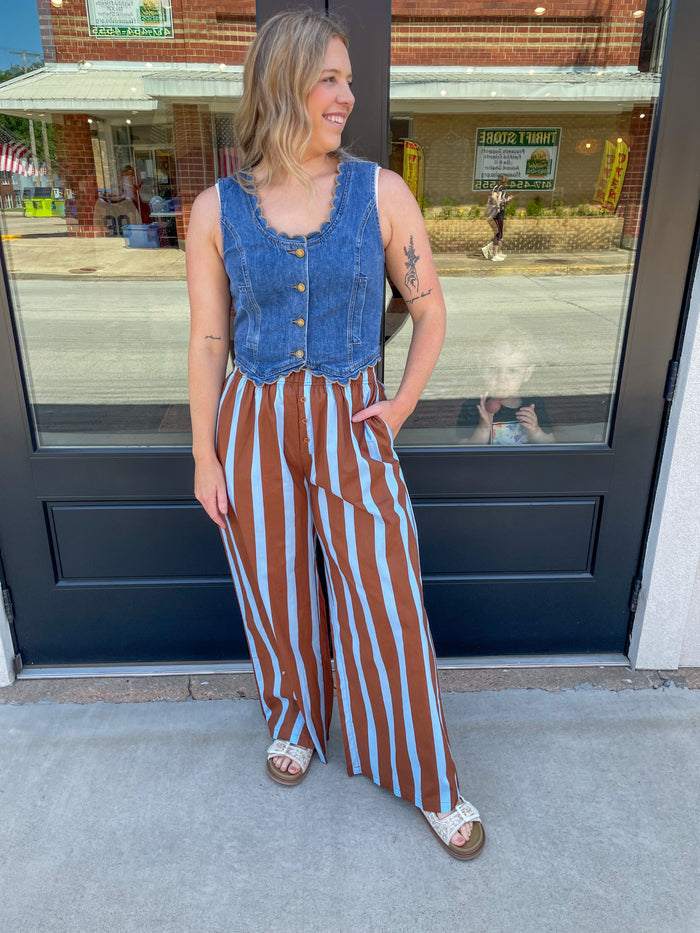 Bayside Striped Wide Leg Pants