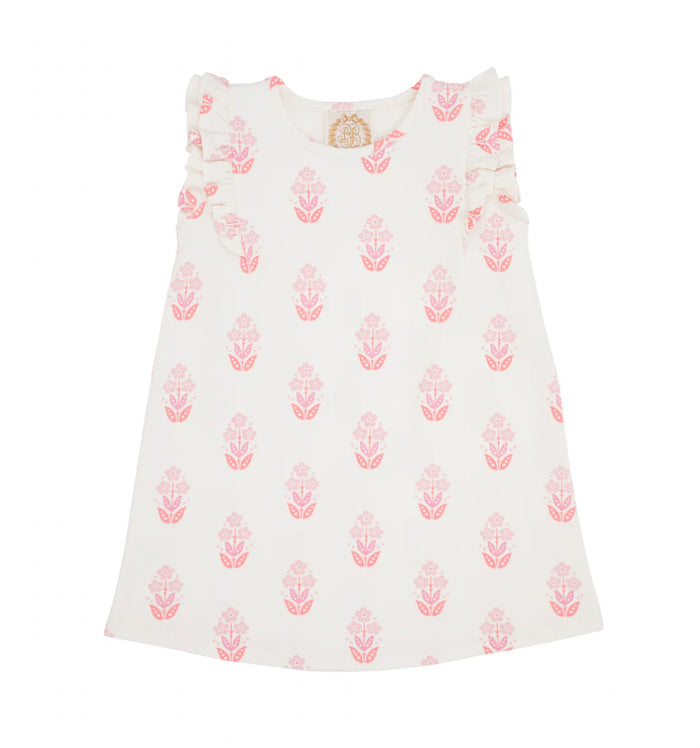 Beaufort Bonnet Ruehling Ruffle Dress-Happy Harbour Island Handblock Floral