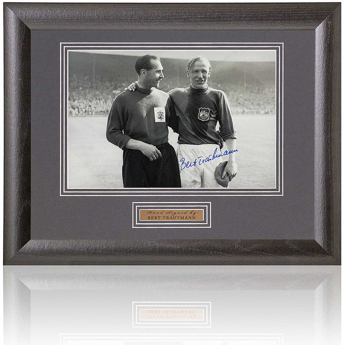Bert Trautmann Manchester City Legend Hand Signed 15x19" Framed Photograph