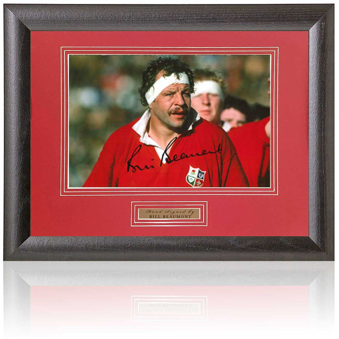 Bill Beaumont Rugby Legend Hand Signed England Rugby Photograph 15x19" Framed