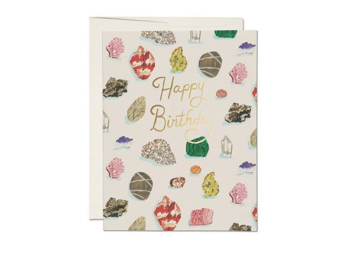 Birthday Gems crystals birthday greeting card