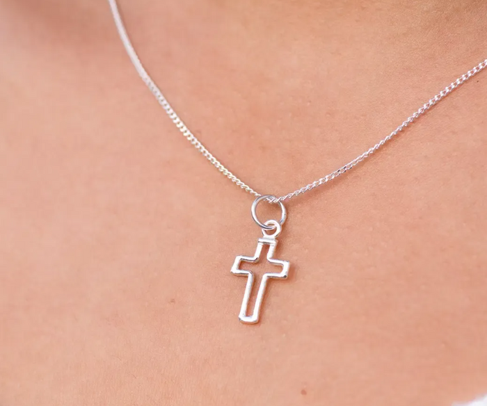Bitty Cross Charm Necklace