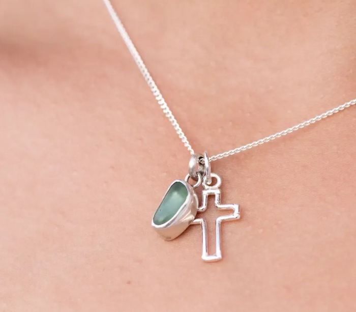 Bitty Cross Charm Necklace