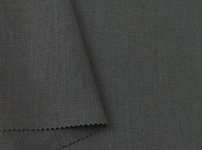 Black Double Face Fabric - 95% Linen 5% Cotton, Medium to Heavy Weight 898