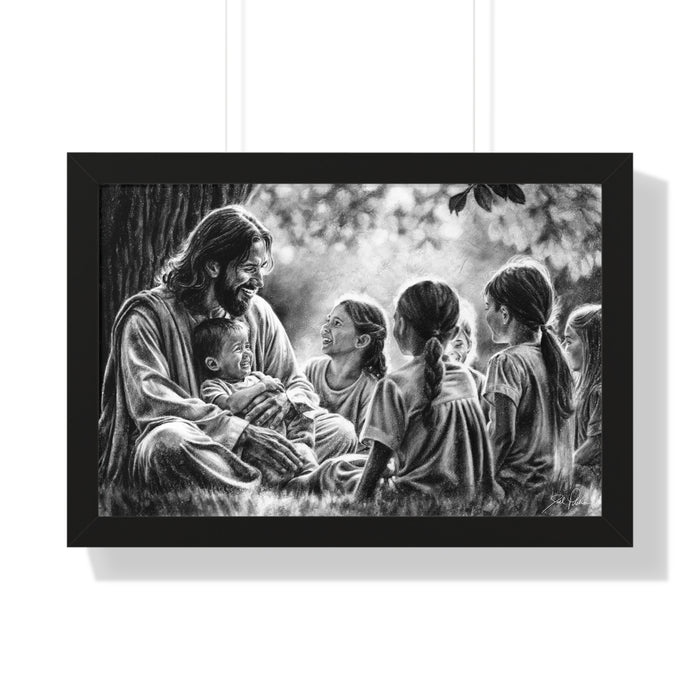 "Bless the Little Ones" Framed Paper Print