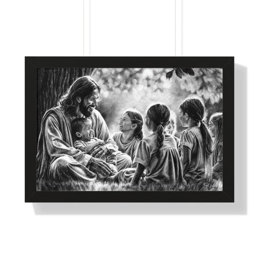 "Bless the Little Ones" Framed Paper Print