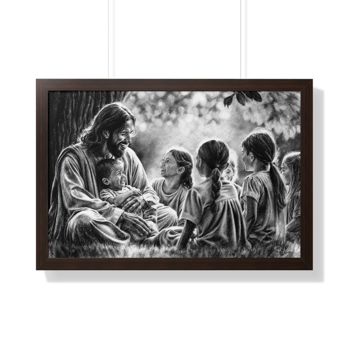 "Bless the Little Ones" Framed Paper Print