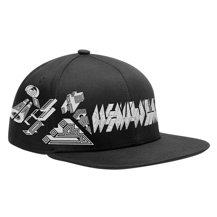 Block Logo Allover Embroidered Snapback Hat