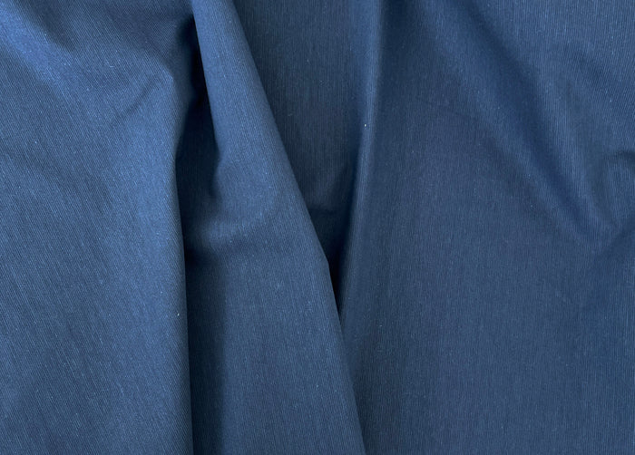 Blue Cotton Polyester Dobby Fabric – Subtle Stripe, Natural Stretch 8270