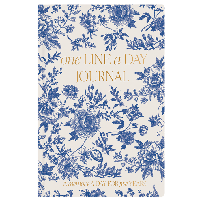 Blue Delft One Line A Day Fabric Journal - Stationery