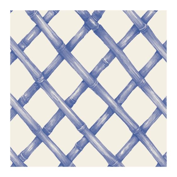 Blue Lattice Cocktail Napkin - Hester & Cook - Hank & Sylvie's