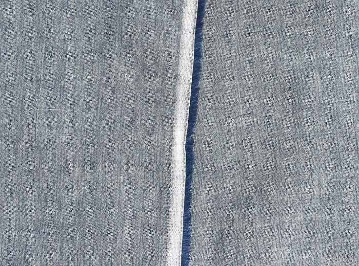 Blue Stripe Linen Lurex Fabric – Metallic Sparkle, Light-Medium Weight 2972