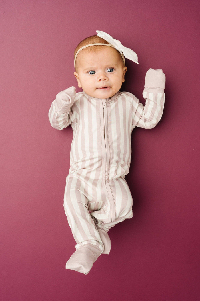 Blush Stripe Bamboo Sleeper