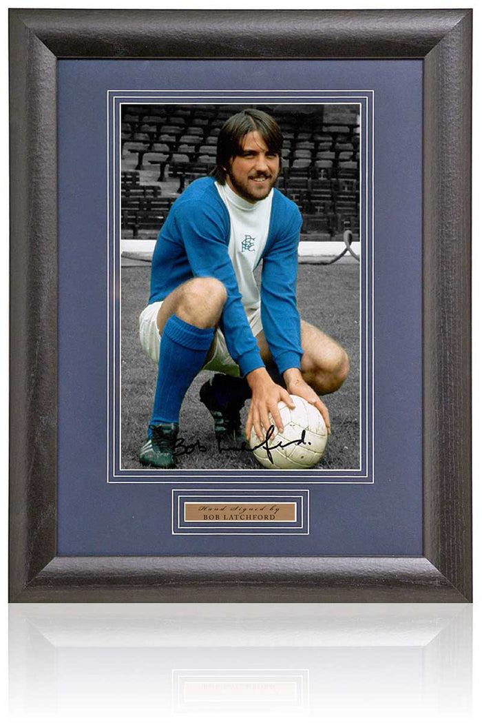 Bob Latchford Birmingham City Legend Signed Photograph 15x19in Framed + COA
