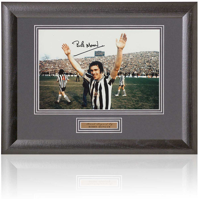 Bobby Moncur Newcastle United Legend Hand Signed Photograph 19x15in Framed