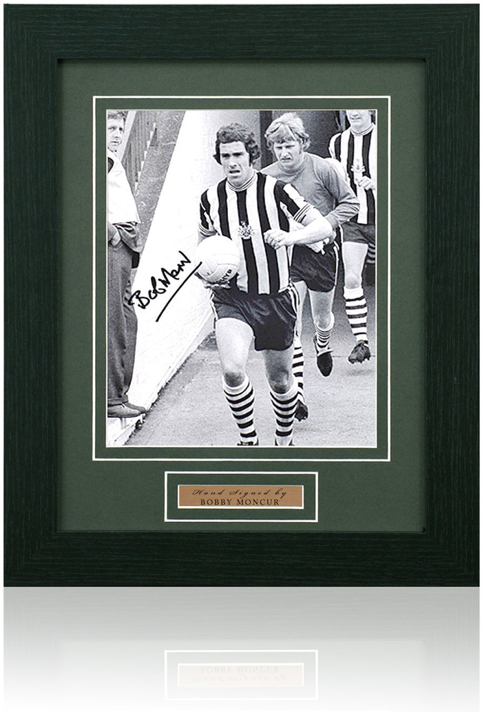 Bobby Moncur Newcastle United Legend Hand Signed Photograph 42x34cm Framed