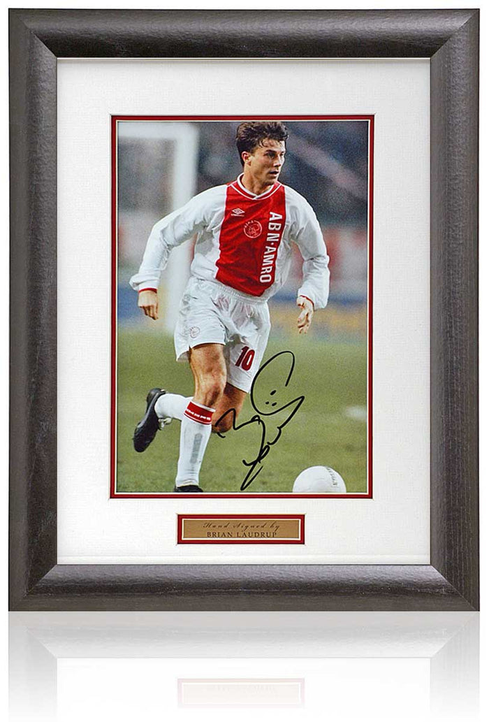 Brian Laudrup Ajax Legend Hand Signed Photograph 19x15in Framed