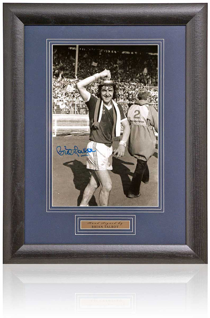 Brian Talbot Ipswich Town Legend Signed 1978 FA Cup Photograph 15x19in Framed + COA