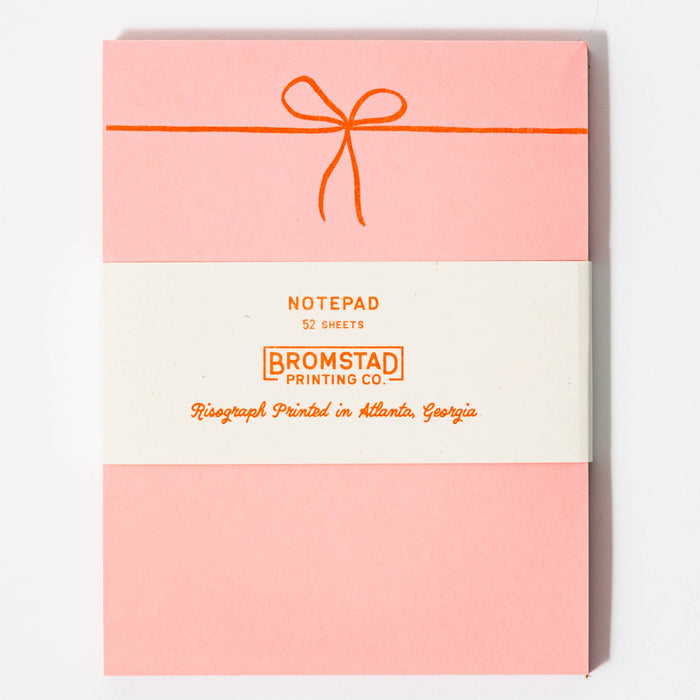 Bromstad Printing Co. - Bow - Risograph Small Notepad