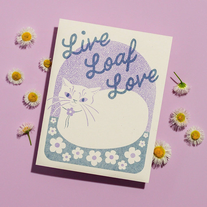 Bromstad Printing Co. - Live Loaf Love - Risograph Greeting Card