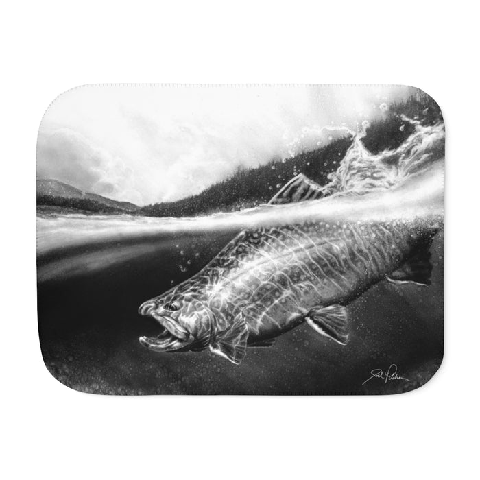 "Brook Trout" Sherpa Blanket
