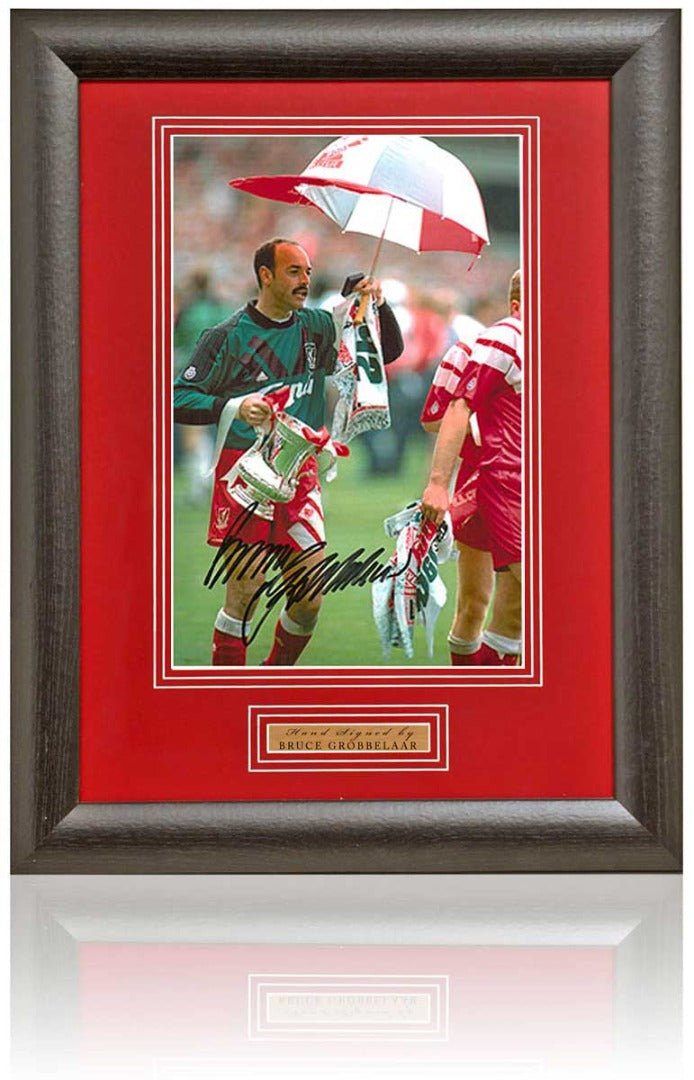 Bruce Grobbelaar Liverpool Legend Hand Signed Photograph 15x19" Framed