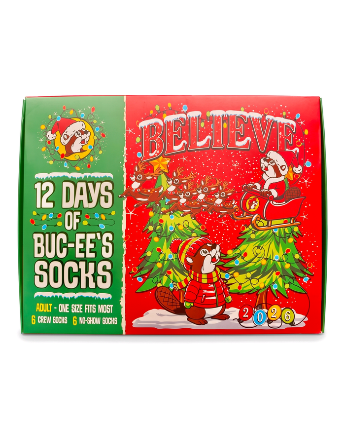 Buc-ee's Adult 12 Days of Christmas Socks