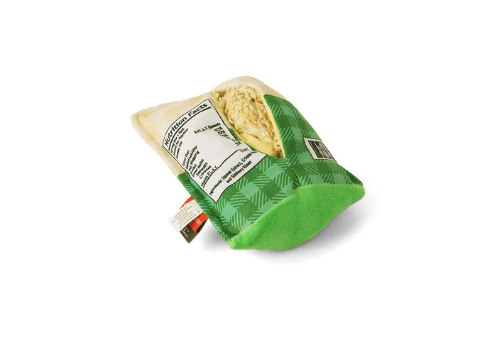 Cabot Creamery x Play Vermont Cheddar Shredder backside shown with shredded cheese pieces tucked inside on a white background.